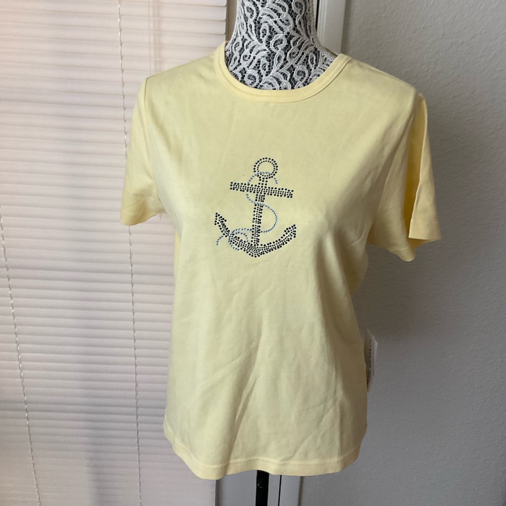 Women Top yellow Sz M cotton